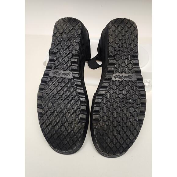 Faded Glory Sandals Women's Woven Wedge Ankle D'Orsay Peep Toe Black Fabric 10 - Picture 10 of 11